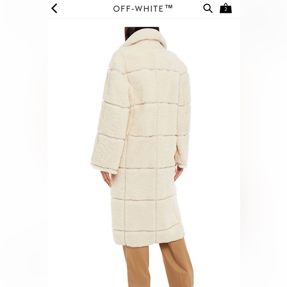 Off White Shearling coat - Picture 3 of 4